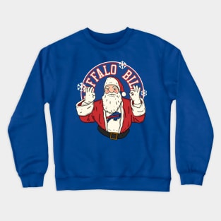 Santa Claus Loves Buffalo Bills Crewneck Sweatshirt